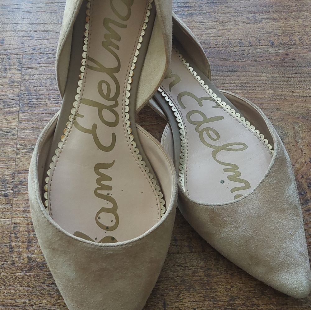 Sam Edelman Beige Suede Flats